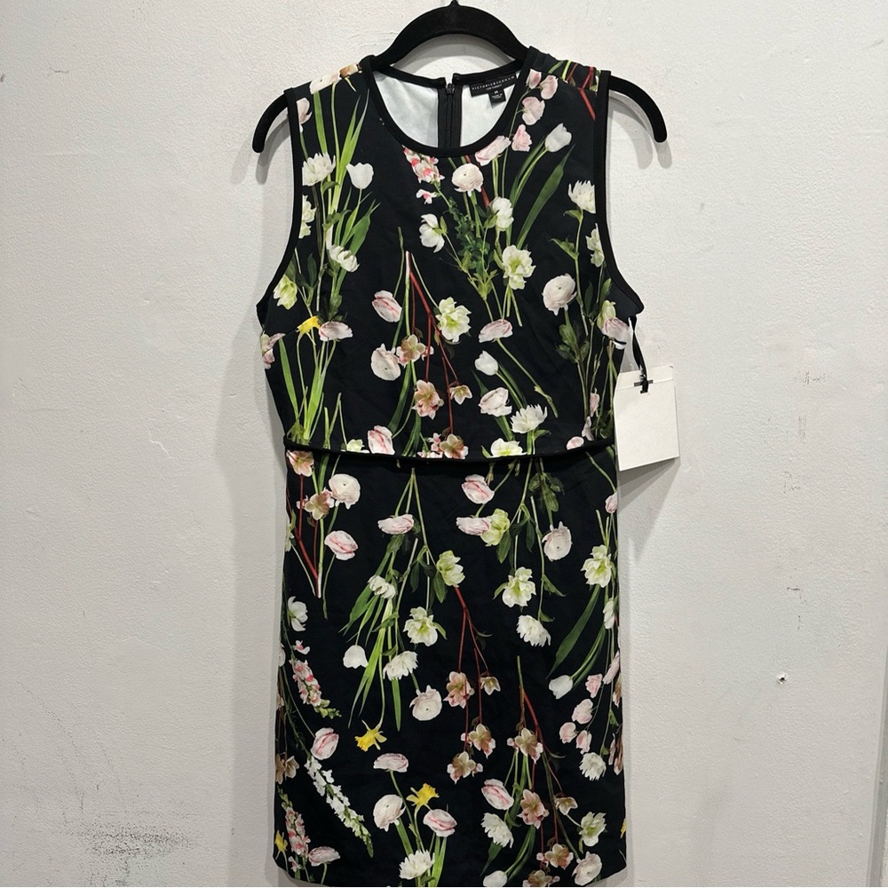 Target x Victoria Beckham English black Floral shift Dress size medium NWT
